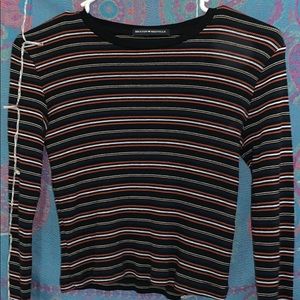 Brandy cropped long sleeve top